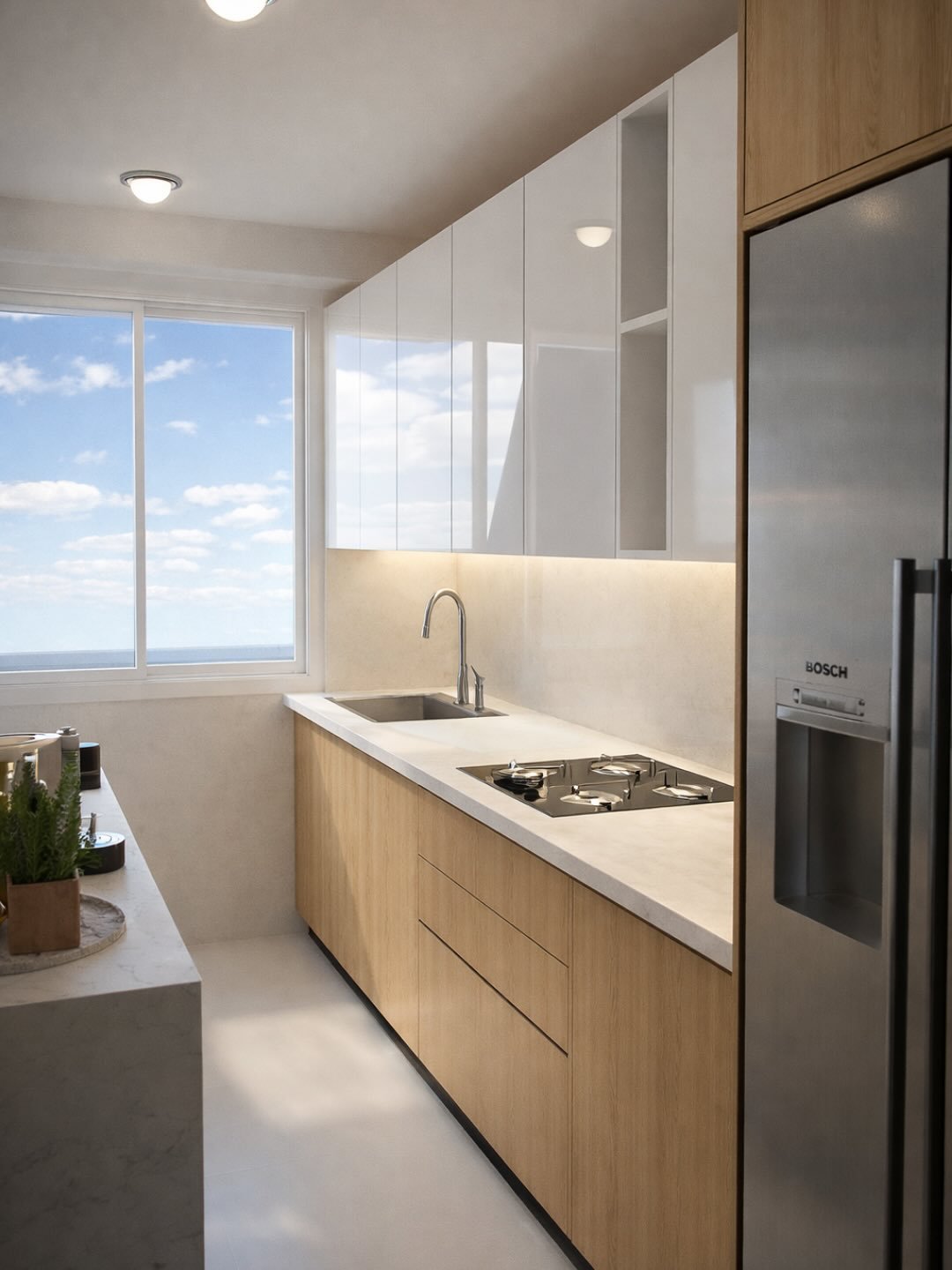 Cocina residencial, vista 5